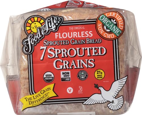 Food For Life Pan de grano germinado sin harina, 7 granos, 24 onzas (congelado)
