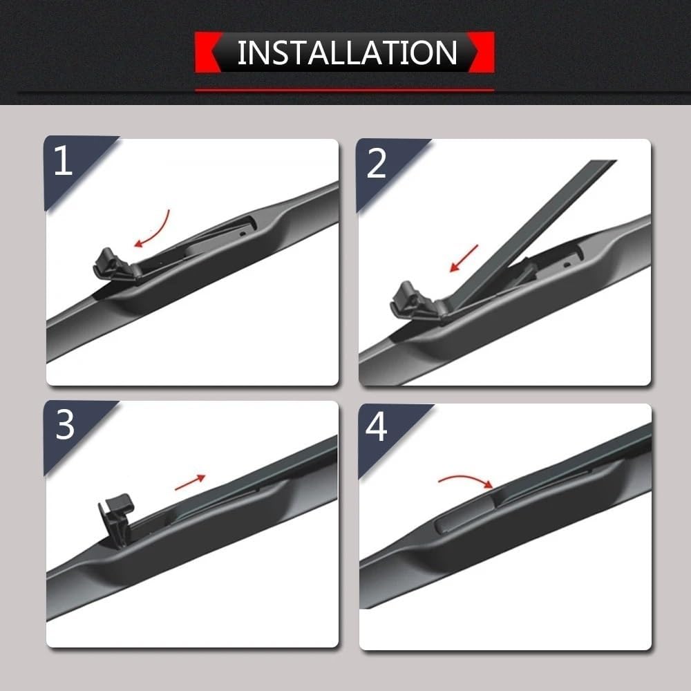 Juego de limpiaparabrisas delantero y trasero compatible con Hyundai i10 MK2 2013-2018 parabrisas parabrisas ventana lluvia cepillos de 22 pulgadas,