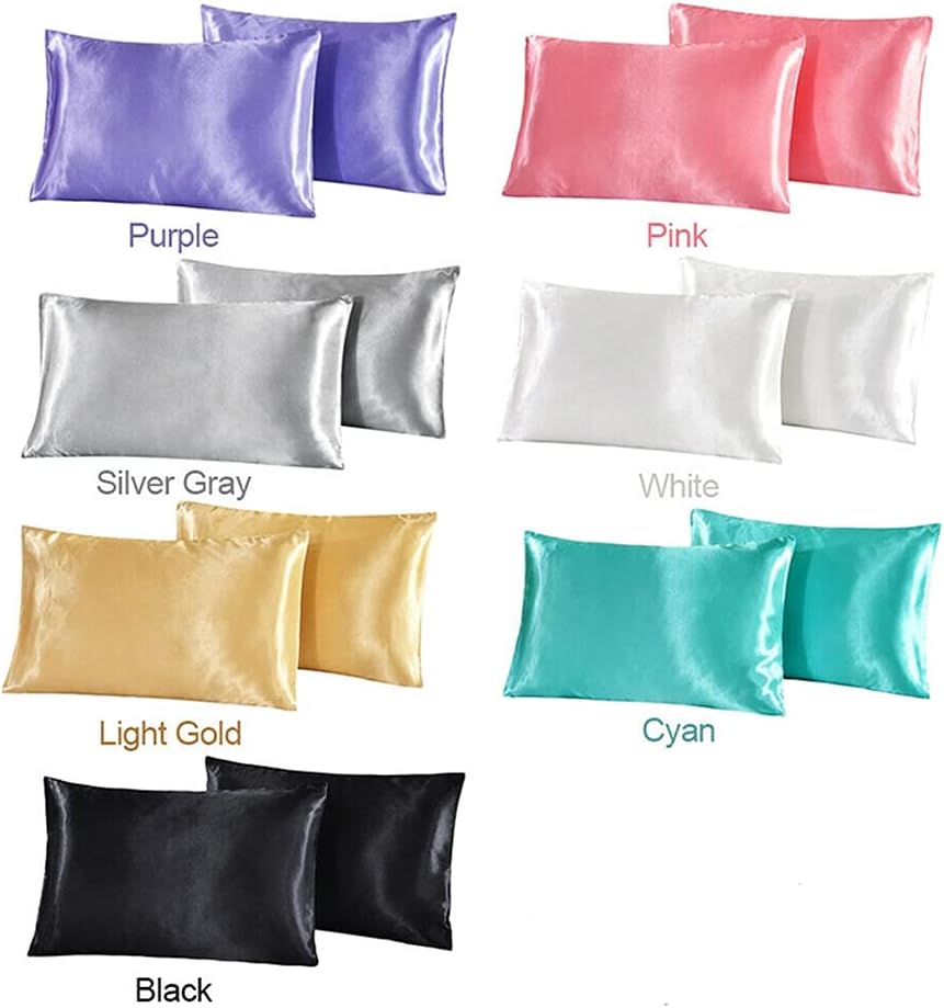Juego de sábanas bajeras de seda satinada súper suave, con bolsillo profundo, banda totalmente elástica, tamaño individual, matrimonial, Queen,