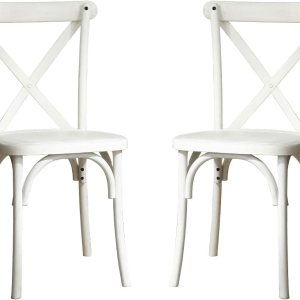 LyuHome Juego de 2 sillas de comedor, muebles para sillas con respaldo, paquete de 2, sillas de madera sintética de granja, respaldo elegante y LyuHome Juego de 2 sillas de comedor, muebles para sillas con respaldo, paquete de 2, sillas de madera sintética de granja, respaldo elegante y