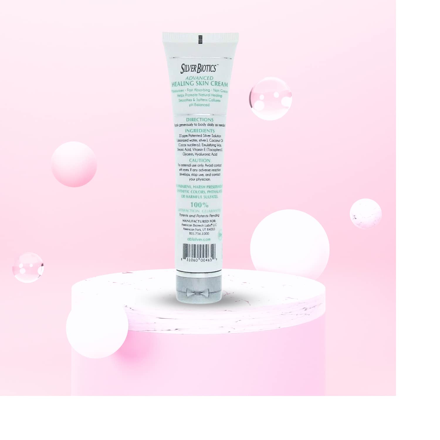 Silver Biotics Nano Silver Crema curativa  SilverSol y ácido hialurónico  Todos los ingredientes naturales para curar, suavizar las manchas y