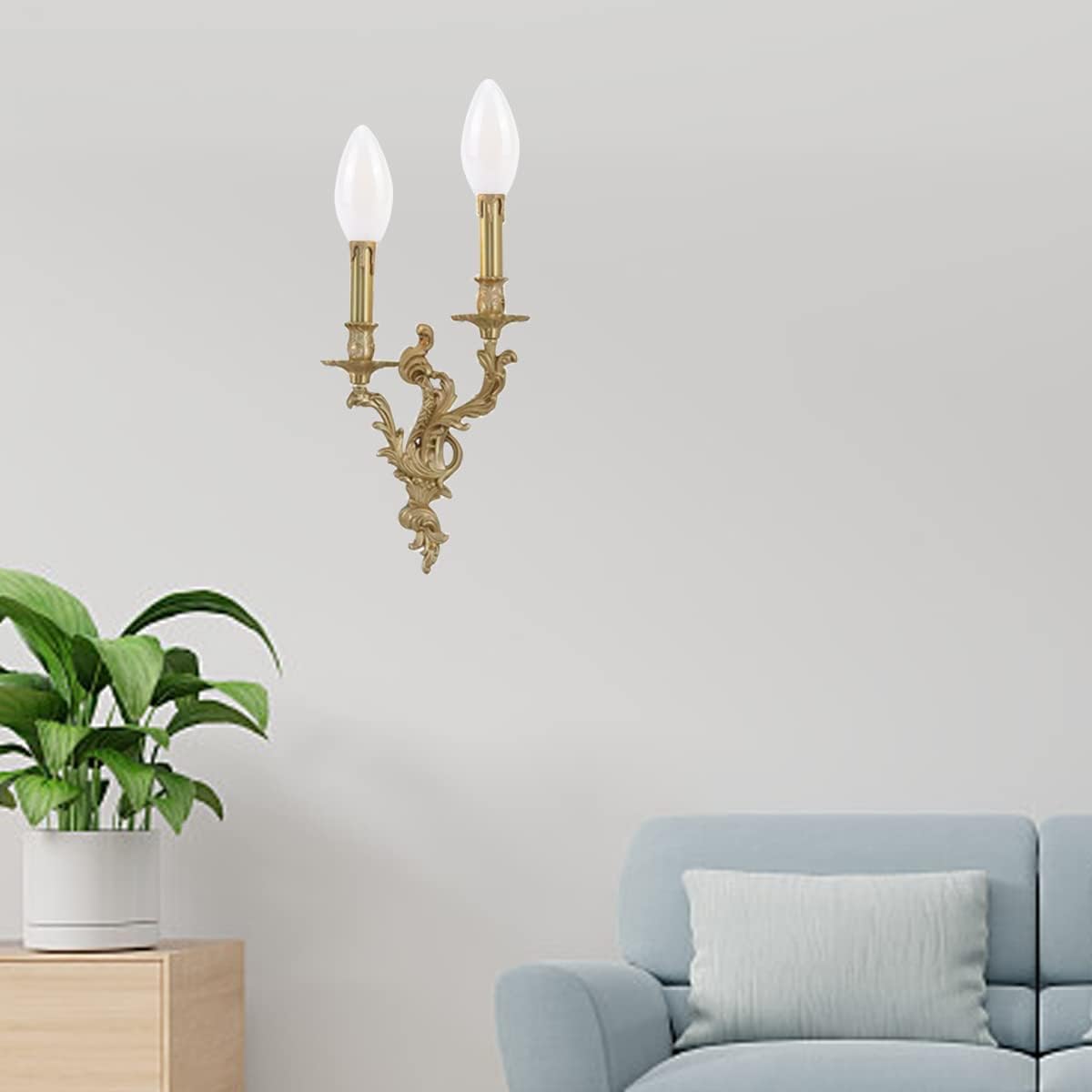 KINUR Bombilla LED para candelabro, equivalente a 40 vatios, 4 W, E12, bombilla LED 5000 K, lámpara de araña blanca suave, bombilla decorativa para