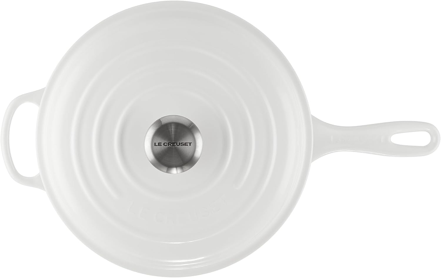 Le Creuset Hierro fundido esmaltado Signature Cassadou, 3.75 cuartos de galón., Blanco