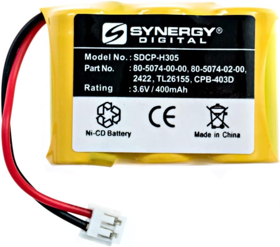 Synergy Digital Baterías inalámbricas para teléfono, compatibles con AT&T-Lucent 22134X inalámbrico, (Ni-CD, 3.6V, 400 mAh), repuesto para batería