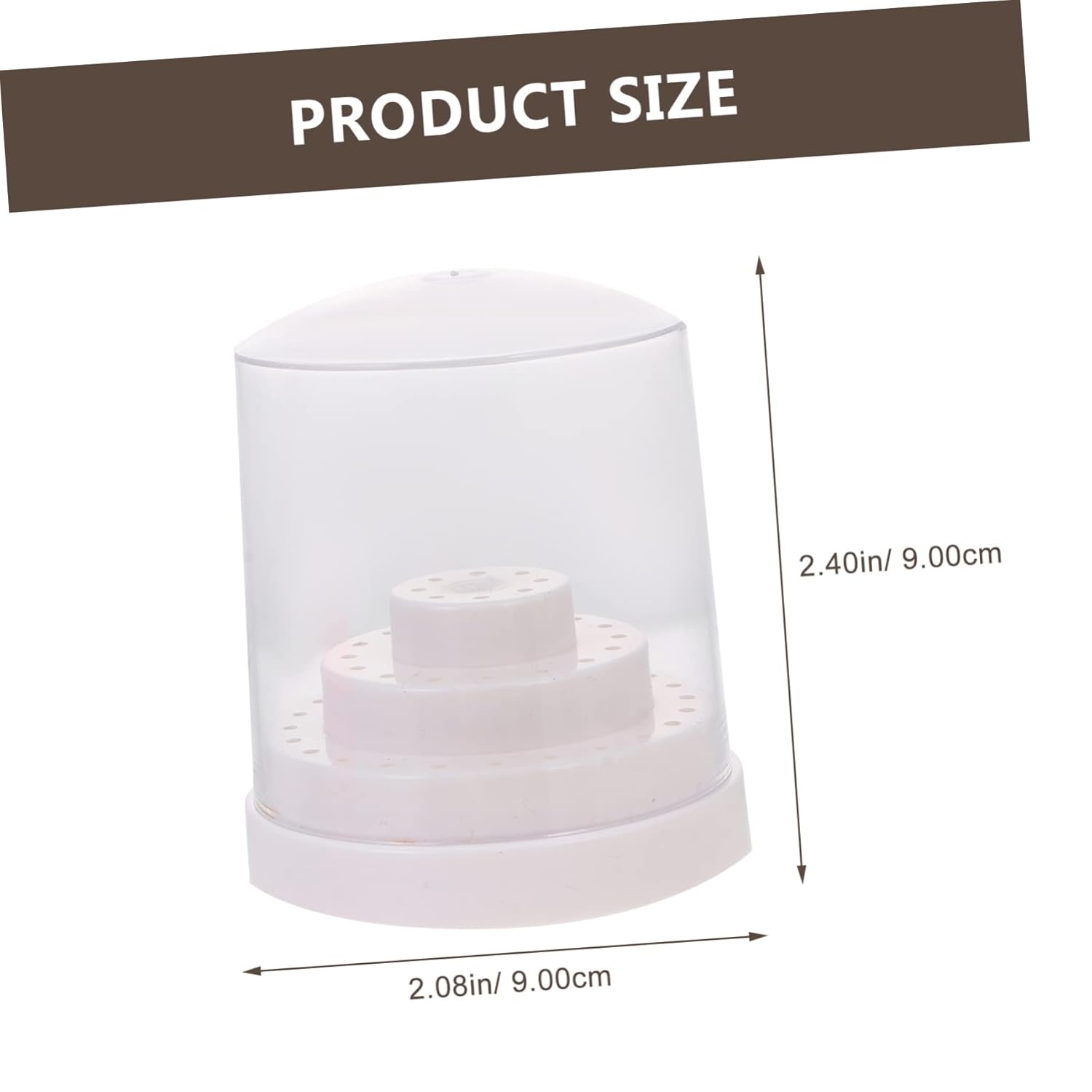 minkissy Soporte de broca de uñas de plástico, 2 piezas, estante de almacenamiento, cabezal de molienda, cortaúñas, soporte para brocas de uñas,