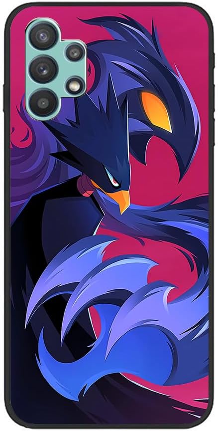 Soft Black Shockproof Thin Matte Slim Durable TPU Silicone Flexible Cover Case for Samsung Galaxy A32 5G Tokoyami Fumikage Anime Japan Role08