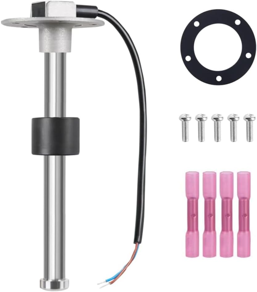 Fuel Sender Marine – Unidad de envío de tanque de combustible de 17 pulgadas (16.929 in), flotador de acero inoxidable, nivel de combustible, unidad
