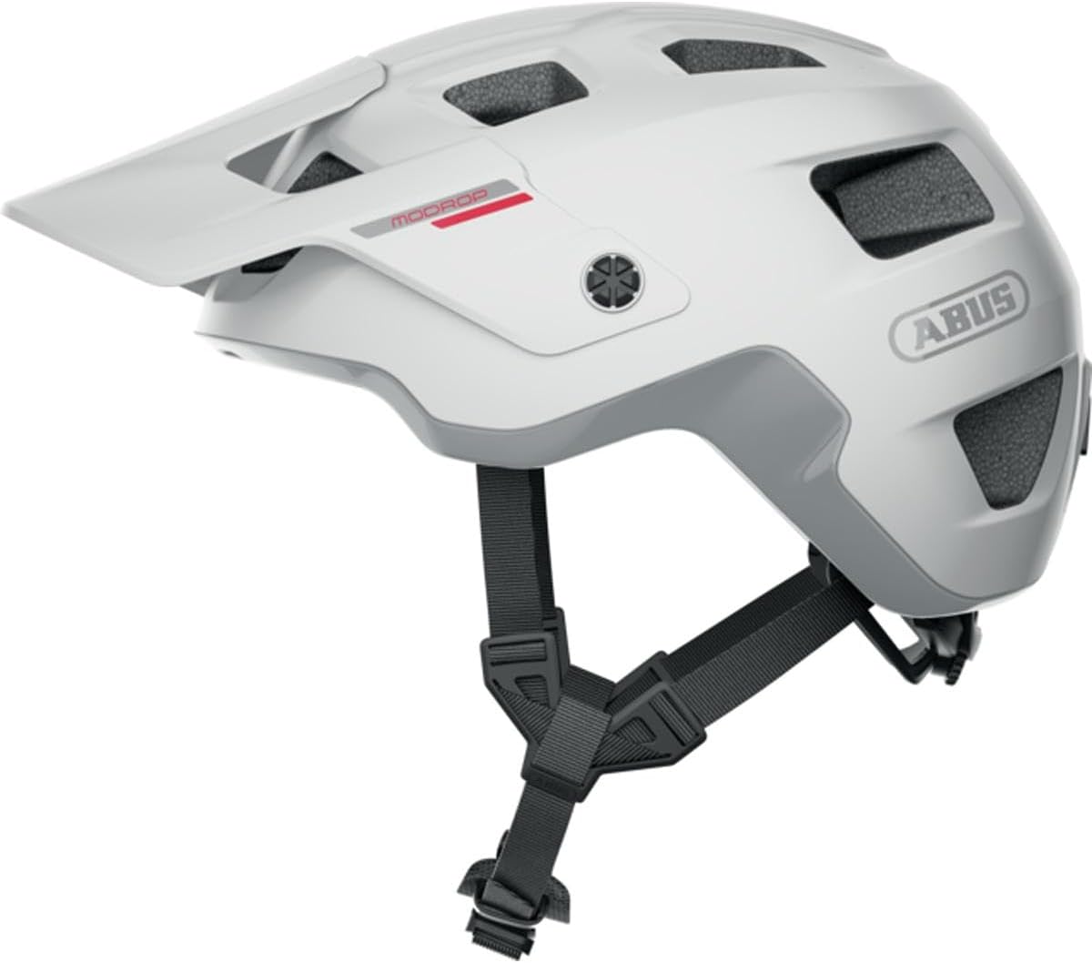 ABUS MoDrop MIPS Adult Mountain Bike Helmet, Polar White, Size S (51-55 cm)