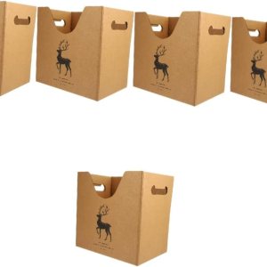 Operitacx Caja de archivo de 5 piezas, organizador de archivos de acordeón, organizador de papel, soporte de revista, organizador de carpetas de Operitacx Caja de archivo de 5 piezas, organizador de archivos de acordeón, organizador de papel, soporte de revista, organizador de carpetas de