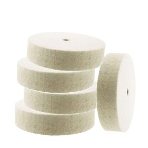 Luo ke 5 ruedas de pulido de lana comprimida de 3 pulgadas, ruedas de pulido de fieltro de lana con agujero de eje de 38 pulgadas para amoladora de Luo ke 5 ruedas de pulido de lana comprimida de 3 pulgadas, ruedas de pulido de fieltro de lana con agujero de eje de 38 pulgadas para amoladora de