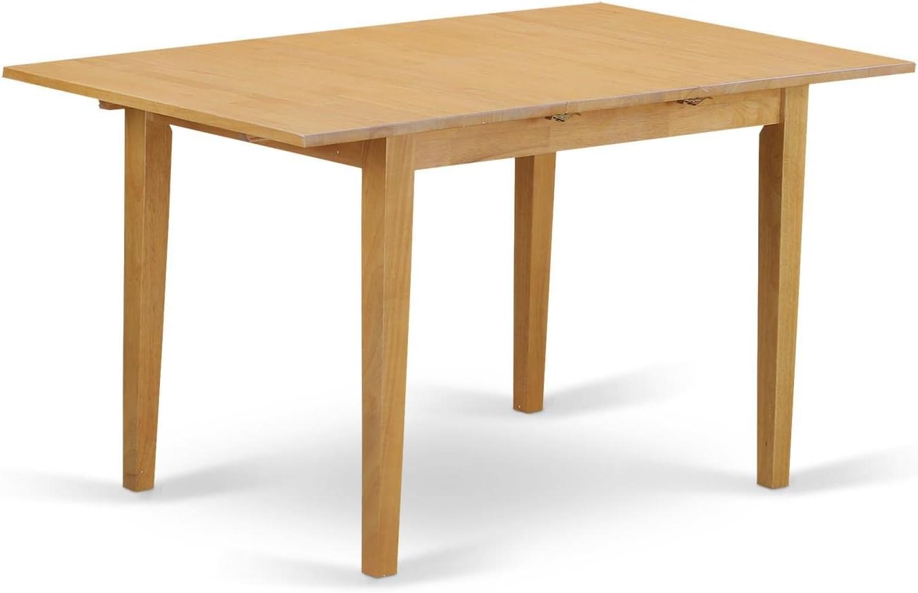 East West Furniture NODR3-OAK-16 Norfolk – Juego de cocina de 3 piezas contiene una mesa de comedor rectangular con hojas de mariposa y 2 sillas