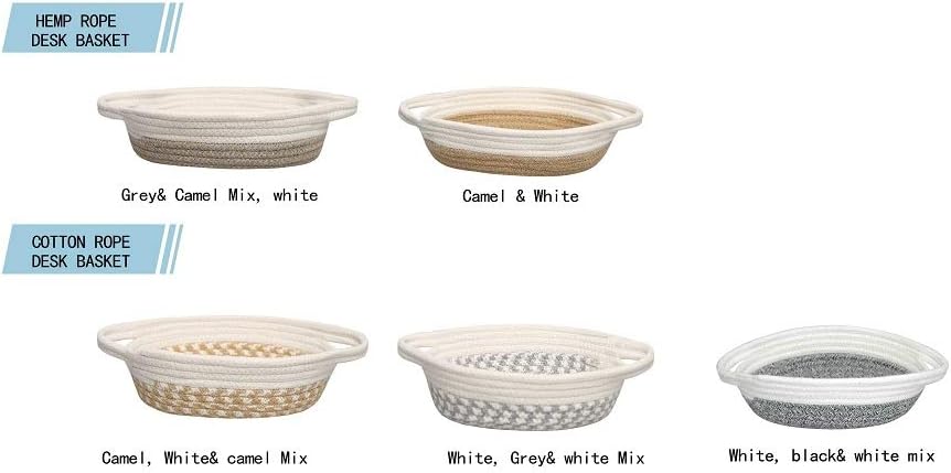 2 pack Small Storage Baskets, Desk Basket for Jewellery&Keys, Rope Baskets Small Basket Home Storage, Small Table Basket, Organizers and Storage,