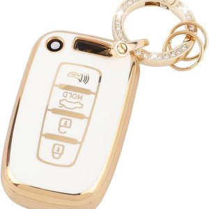 UHONSN Funda para llave de Hyundai y Kia de TPU suave con llavero para mujeres, protector compatible con Elantra GT, Genesis, Santa Fe, Veloster, UHONSN Funda para llave de Hyundai y Kia de TPU suave con llavero para mujeres, protector compatible con Elantra GT, Genesis, Santa Fe, Veloster,