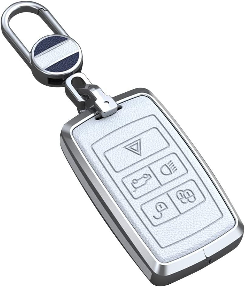 ontto Protector de llavero para Land Rover 2020 2019 de cuero para llave de automóvil, antiarañazos, protección completa, apta para Range Rover,