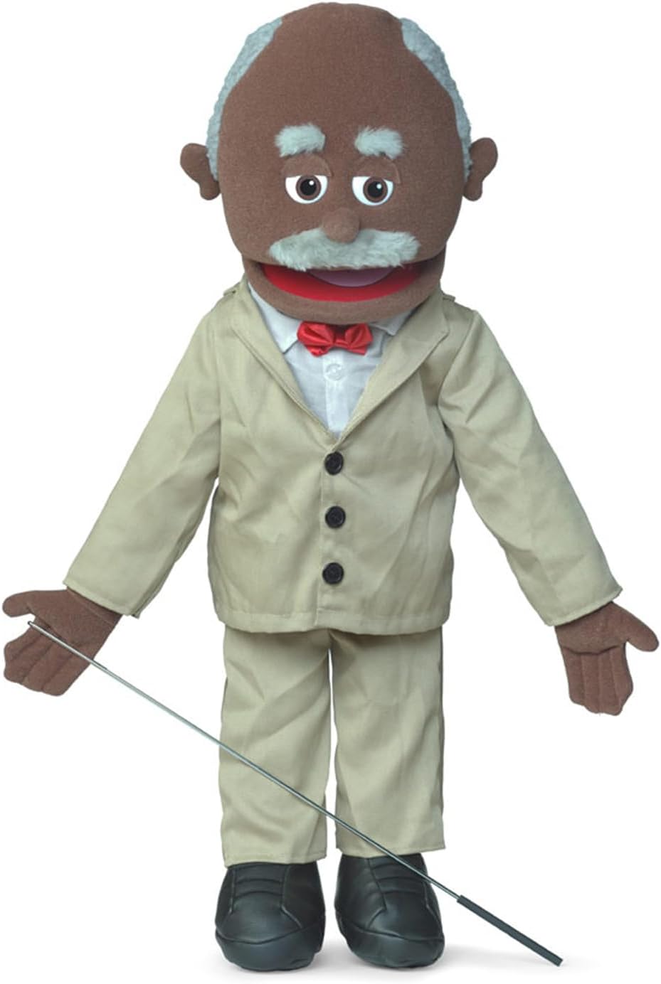 Marioneta estilo ventrílocuo de 25 pulgadas, abuelo negro, cuerpo completo