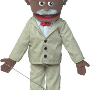 Marioneta estilo ventrílocuo de 25 pulgadas, abuelo negro, cuerpo completo Marioneta estilo ventrílocuo de 25 pulgadas, abuelo negro, cuerpo completo