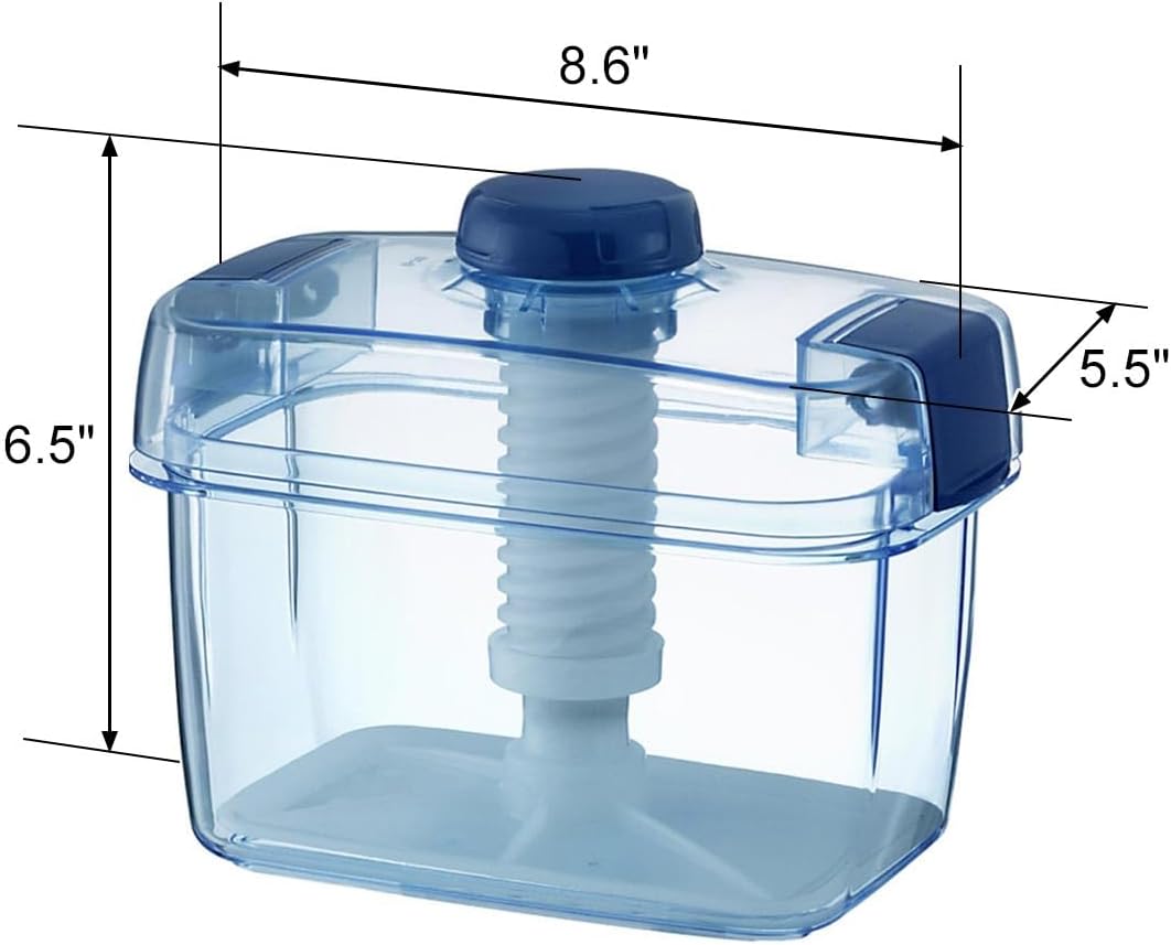 Tsukemono – Contenedor rectangular para hacer pepinillos instantáneos, fabricado en Japón, sin BPA (azul, 2.2 litros)