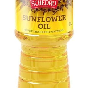 Schedro Aceite de girasol refinado desodorizado para el invierno aceite de cocina sin OGM 33.8 fl oz  1 L Producto de Ucrania (paquete de 3) Schedro Aceite de girasol refinado desodorizado para el invierno aceite de cocina sin OGM 33.8 fl oz  1 L Producto de Ucrania (paquete de 3)