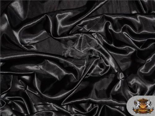 Tela Charmeuse satinada color negro  60 pulgadas de anchovendido por The Yard