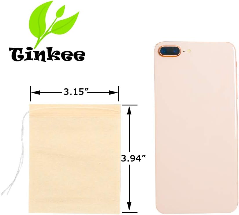 Bolsas de filtro de té, material seguro y natural, infusor de té desechable, bolsa de té vacía con cordón para té de hojas sueltas, juego de 200
