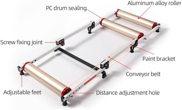 DIYTuning – Rodillos de bicicleta ajustables para bicicleta, soporte plegable para interiores, para el hogar, bicicleta de montaña, con resistencia