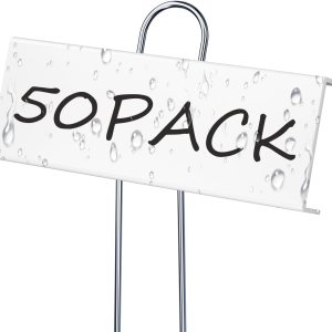 Paquete de 50 etiquetas metálicas para plantas, color blanco Paquete de 50 etiquetas metálicas para plantas, color blanco