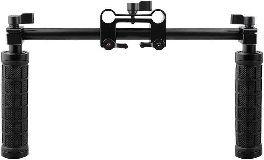 CAMVATE Empuñaduras de mango Montaje de abrazadera de manillar delantero para 0.591 in Rod Support System Shoulder Rig(negro) – 1049