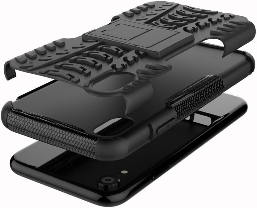 Asuwish Funda protectora para iPhone XR 6.1 con protector de pantalla de vidrio templado, híbrida, resistente, funda protectora para iPhone XR