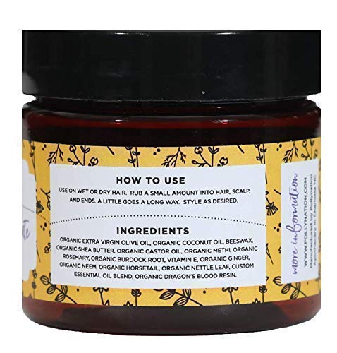 Pollynation Strengthen & Stimulate Hair Butter (2 oz)  Multibenefit Hair Growth Butter for All Hair Types  Get Stronger, Longer More Beautiful Hair