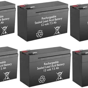 12v 7.5Ah recargable sellado plomo ácido batería de alta tasa Set de seis 12v 7.5Ah recargable sellado plomo ácido batería de alta tasa Set de seis