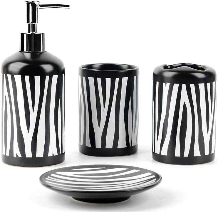 WPM WORLD PRODUCTS MART Juego de 4 piezas para baño