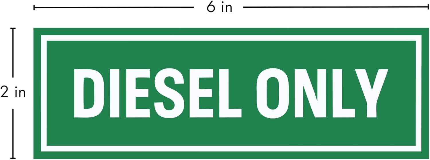 Paquete de 3 calcomanías diésel para combustible diésel, calcomanías diésel para tanque de combustible, resistente a la intemperie, adhesivo solo