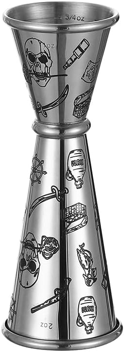 Juego de coctelera  Kit de accesorios de barra de 5 piezas con agitador Boston pesado, colador, jigger, cuchara mezcladora con patrón de rosa de