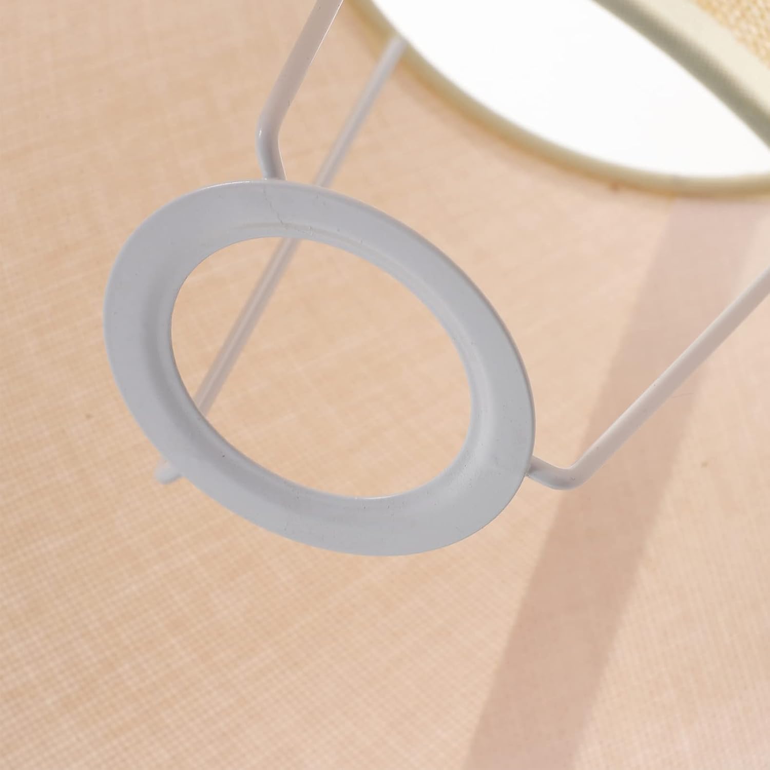 LALAFINA Pantalla pequeña de tela para lámpara de mesa, cubierta de luz de mesa E27, tela de arpillera, reemplazo para lámpara de mesa, lámpara de