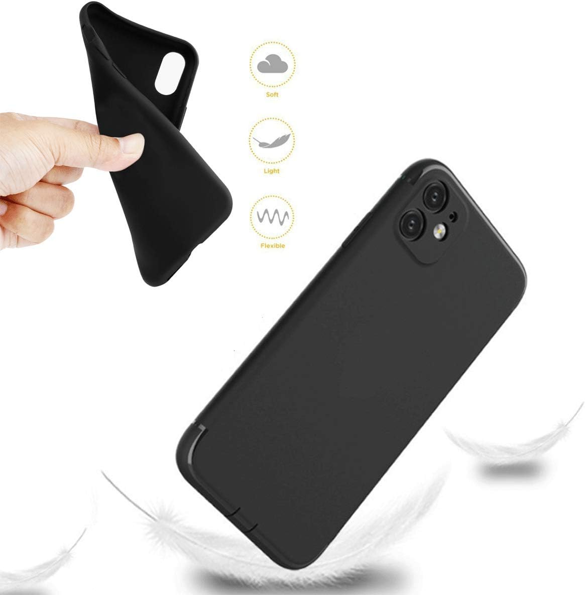 FZZSZS Funda para Tecno Camon 17 Pro + protector de pantalla de vidrio templado, silicona suave, gel flexible de TPU para Tecno Camon 17 Pro (6.8