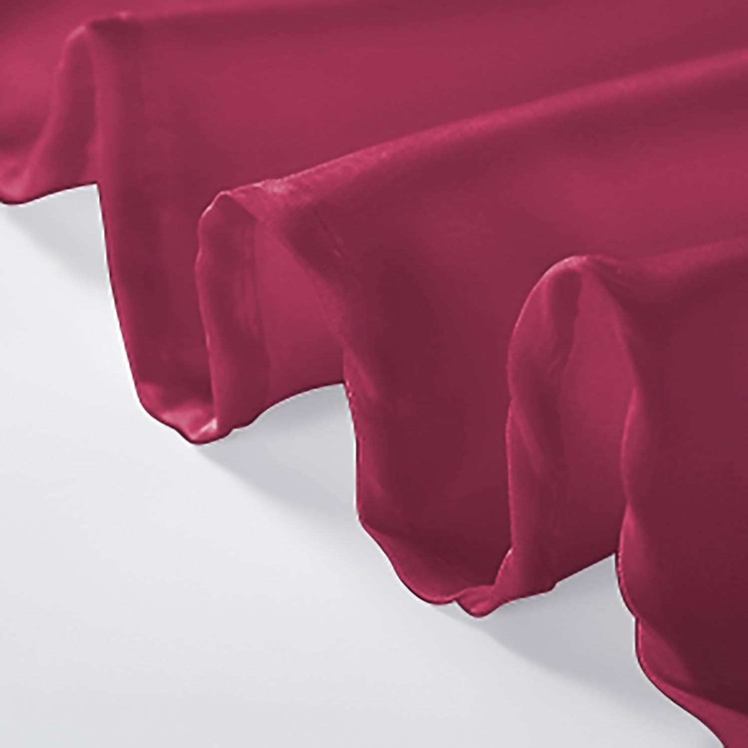 Mantel redondo de 60 pulgadas de poliéster, lavable, mantel decorativo para bodas, fiestas, comedor, banquetes (60 pulgadas, borgoña)