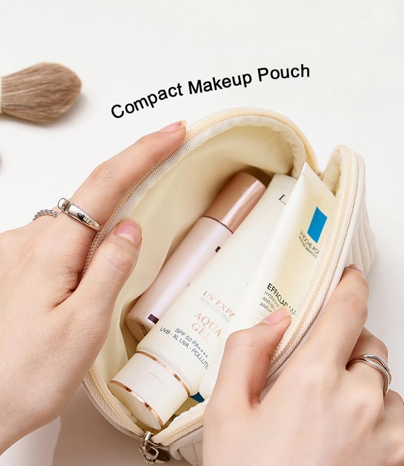Bolsa de maquillaje de viaje, pequeña bolsa de cosméticos para bolso, bolsa con cremallera, bolsa de maquillaje, mini bolsa de cosméticos para