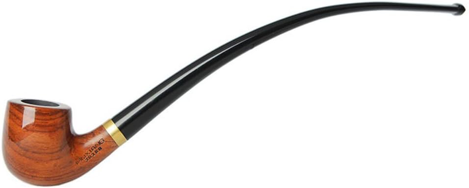 MUXIANG Churchwarden Tubos de tabaco Handmand Pearwood Long Tobacco Pipe 0.118 in Filtros de metal Accesorios de tubería Cuchillo Raspador Cepillo