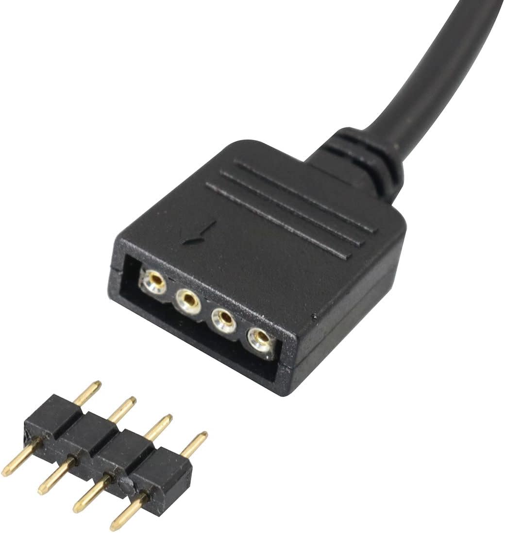 Ruiwaer Adaptador de conector LED de 4 pines macho de 4 pines, conector LED RGB de 4 pines para tira de tiras LED RGB5050 3528 (30 x blanco + 30