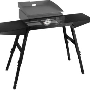 Raweao Soporte universal portátil para parrilla, soporte para parrilla Blackstone de 17 o 22 pulgadas de propano con dos estantes laterales, ideal Raweao Soporte universal portátil para parrilla, soporte para parrilla Blackstone de 17 o 22 pulgadas de propano con dos estantes laterales, ideal