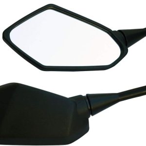 MotorToGo 1 par de espejos negros para motocicleta deportiva compatible con Yamaha FZR600 1990 MotorToGo 1 par de espejos negros para motocicleta deportiva compatible con Yamaha FZR600 1990