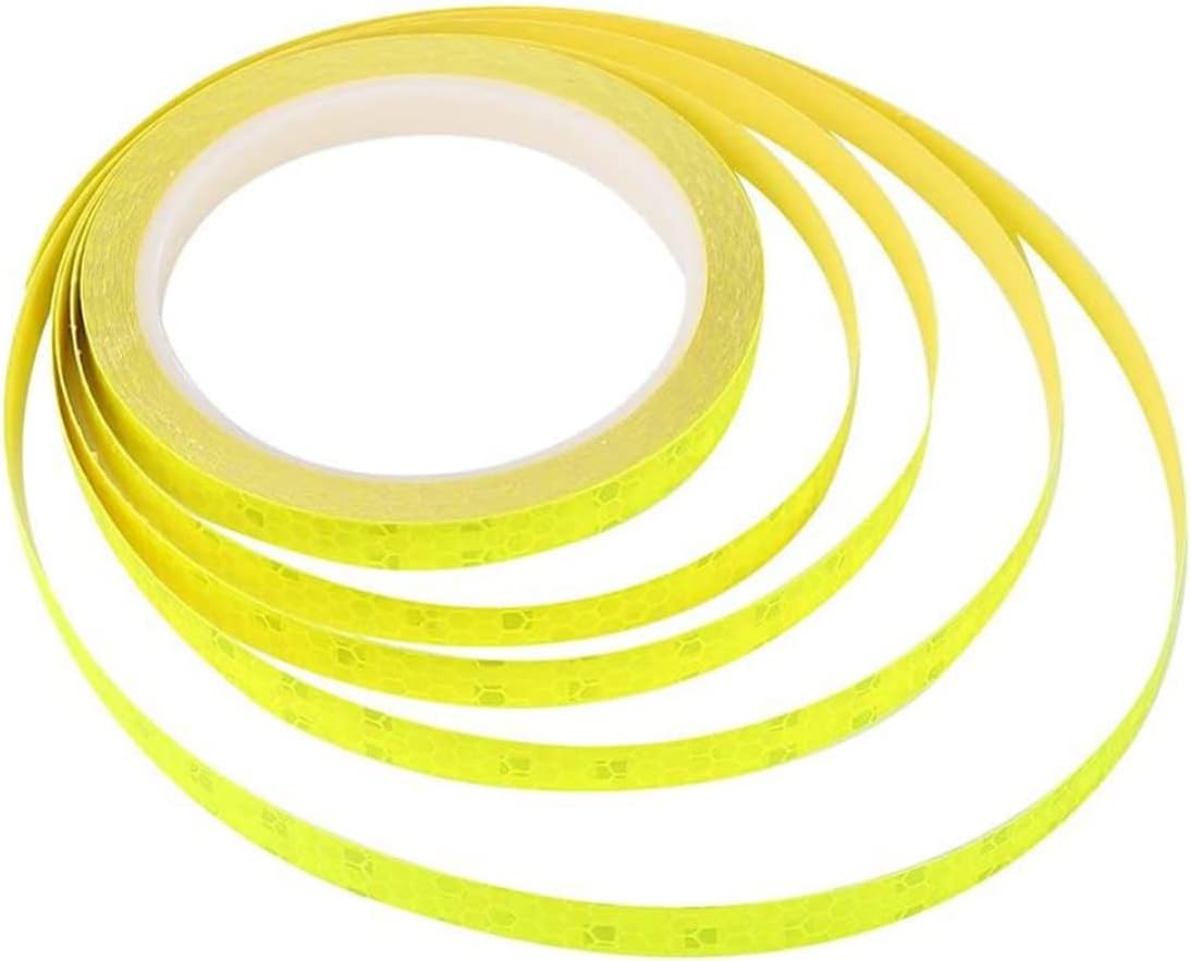 XJKLBYQ Reflectores de bicicleta Tira reflectante para bicicleta, cinta adhesiva fluorescente para ciclismo, decoración de seguridad, cinta