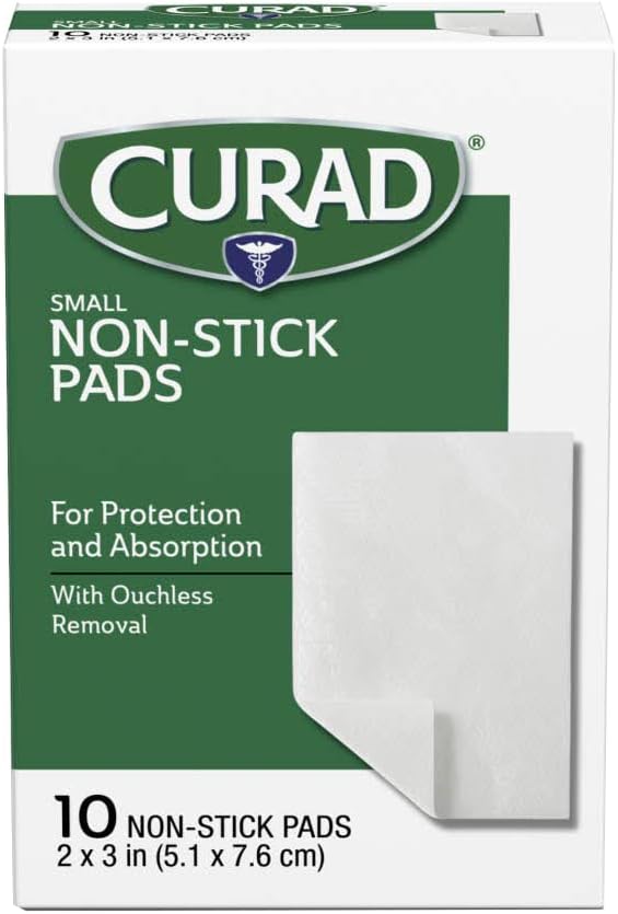 Curad Almohadillas antiadherentes, 2 x 3 pulgadas, 10 unidades