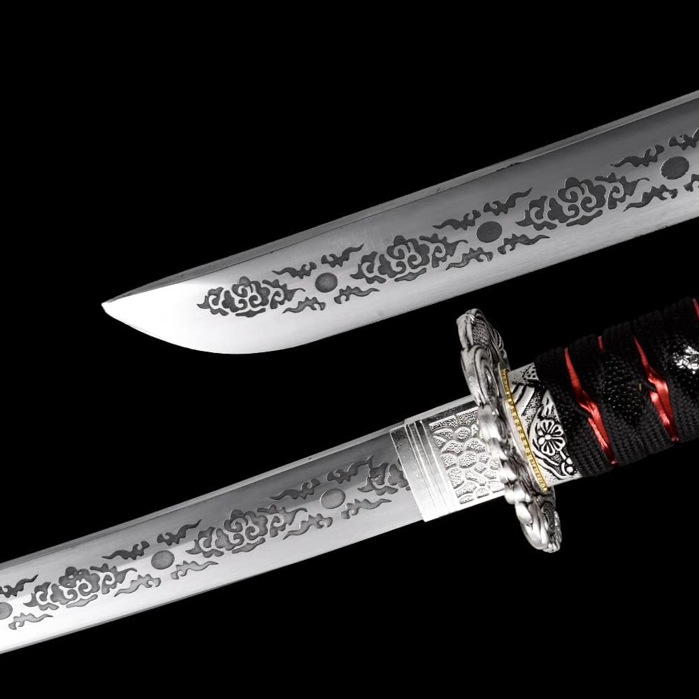10451065 acero de alto carbono, Hademade espada samurai tradicional forjada a mano templada por calor, espada samurái tradicional, espada katana
