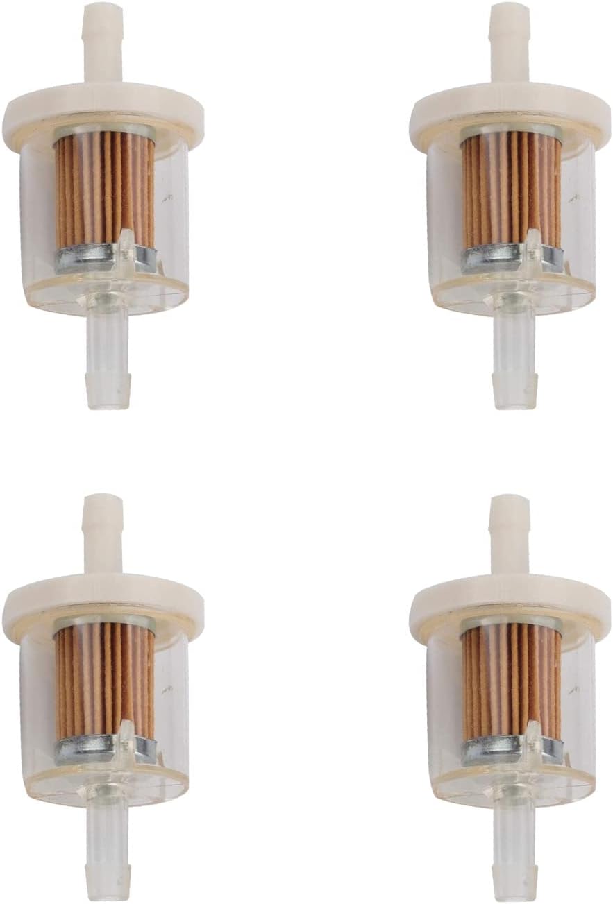 4 filtros de combustible 691035, 493629 5065 49019-7001 14 pulgadas, filtro de combustible en línea compatible con piezas de cortacésped B S,