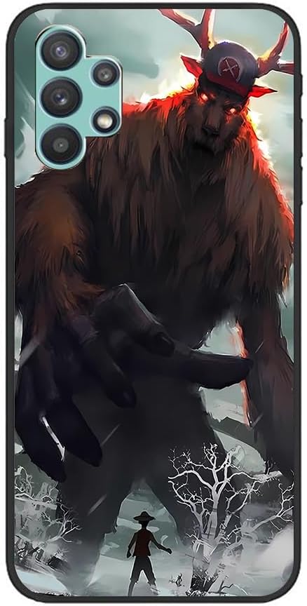 NOLLAM Protect Black Soft Matte TPU Wireless Charging Gel Liquid Silicone Cover Case for Samsung Galaxy A32 5G Tony Tony Chopper Anime Japan Role05
