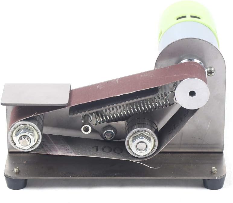 Amoladora de correa eléctrica, mini amoladora de ángulo fijo de 15 grados, velocidad ajustable de 4000-8000 RPM, afilador de 100 W, 24 V,