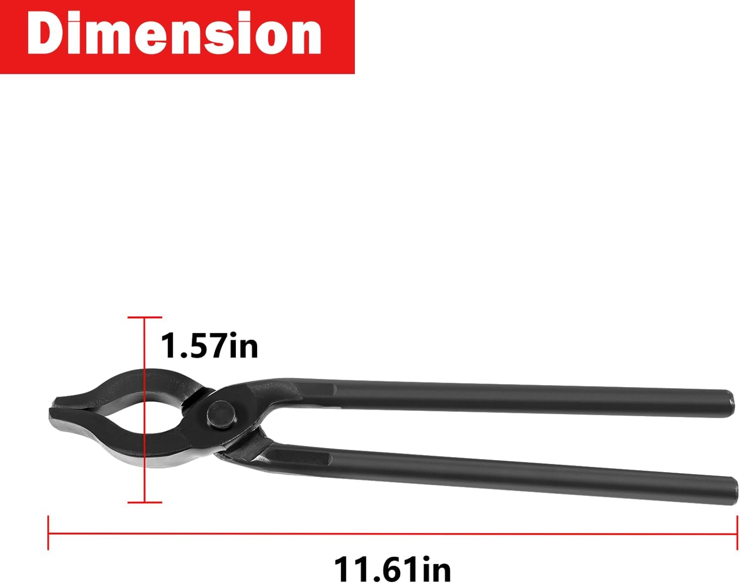 0004930-300 Pinzas de herrero, perfectas para cuchillos hechos a mano, herramientas de forja de trabajo de metal, pinzas de mandril forjadas a mano