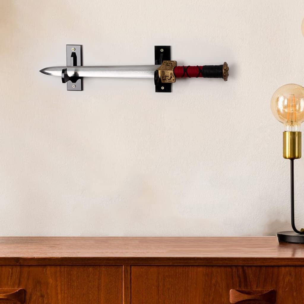 Soporte de pared para espada, soporte de pared para artes marciales, soporte para armas, cuchillo, daga, sable de luz, espada decorativa con