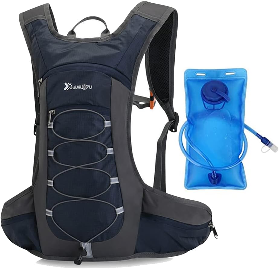 Croogo Mochila de hidratación para correr con vejiga de agua de 2 litros, ligera, Hydro Water Pack Ciclismo para hombres y mujeres, Rojo-OT05